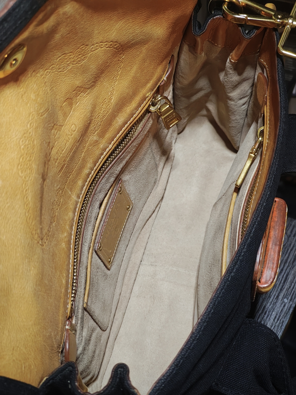 Prada Black Crossbody Satchel with Tan Leather Accent - Picture 7 of 14